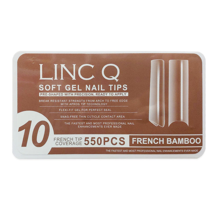 Linc Q Nail Tips10 French Tip French Bamboo 550PC 89479