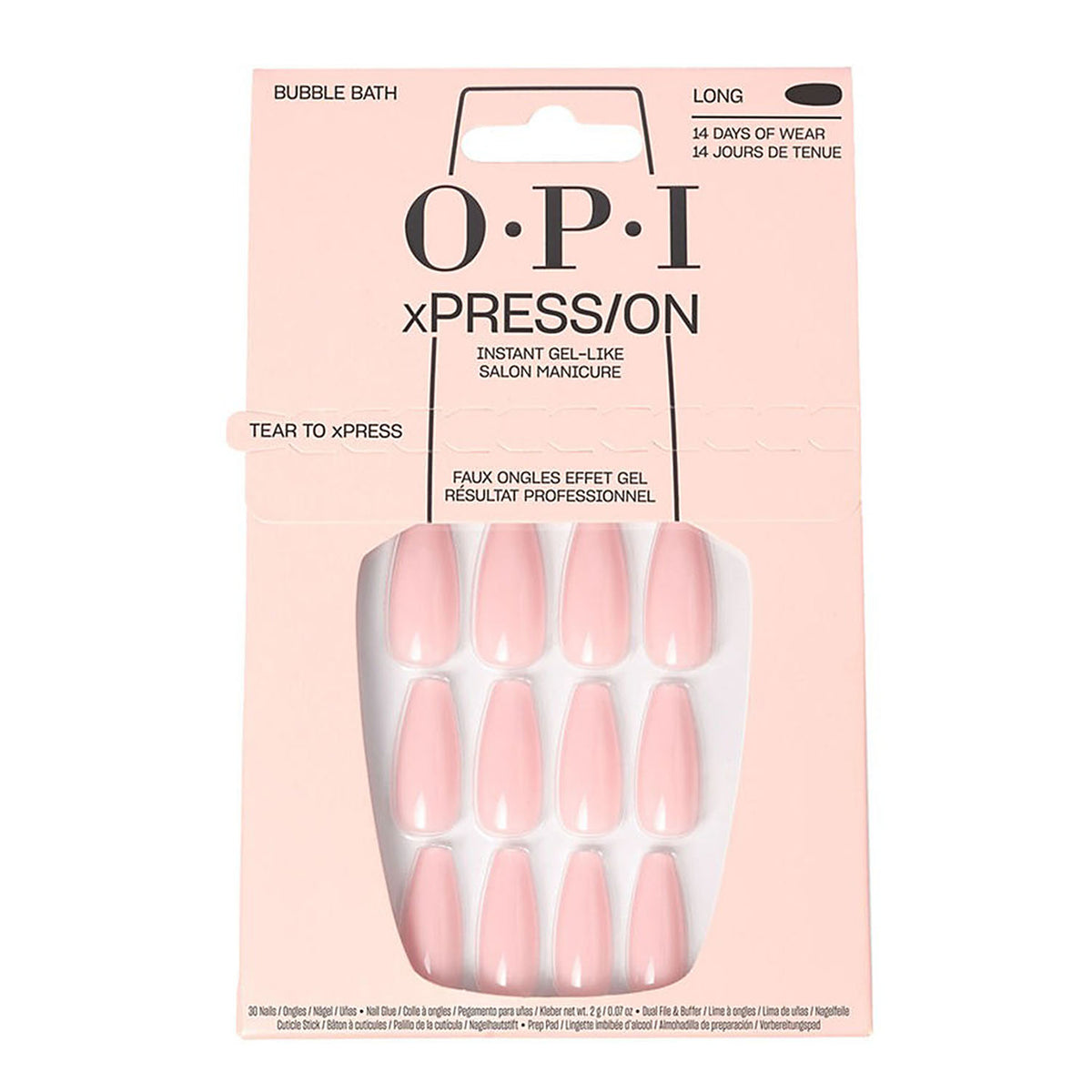 OPI xPRESS/ON Press On Nails Tips - Bubble Bath L ANS86L