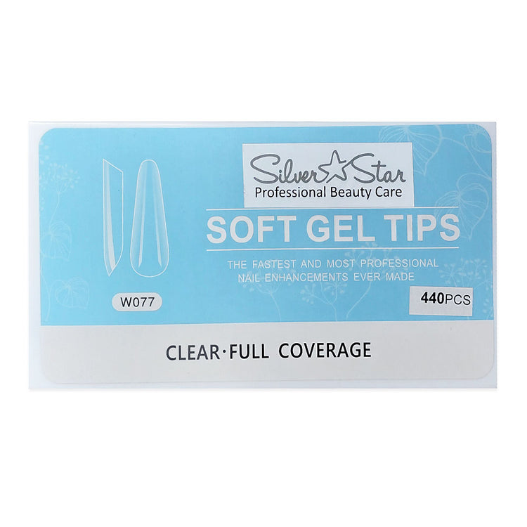 Silver Star Gel Tips 440PC Clear Full Coverage W077