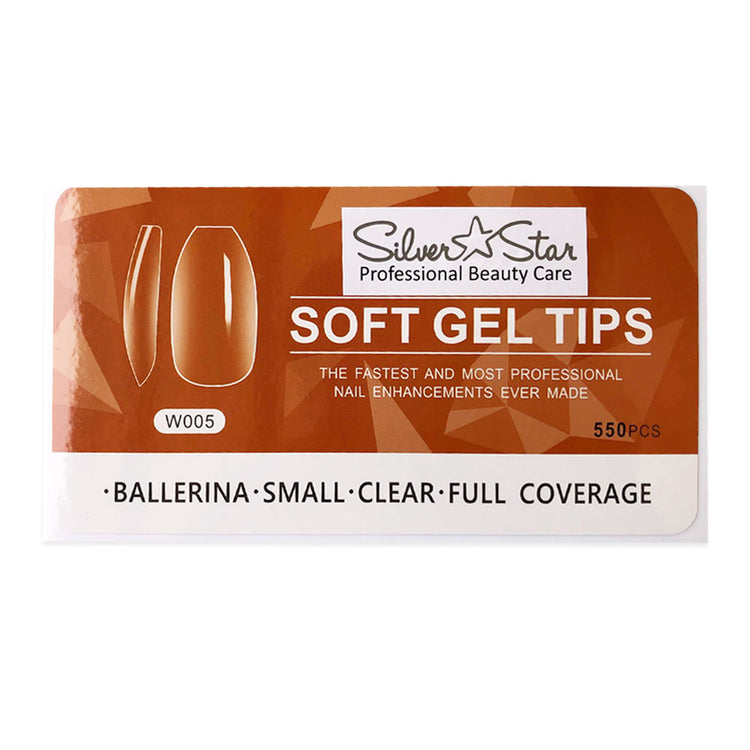 Silver Star GelTips 550PC Ballerina ClearFullCoverage S W005