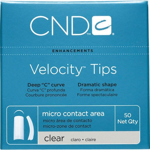 CND Velocity Tips Clear 50 pk Size 2 16982