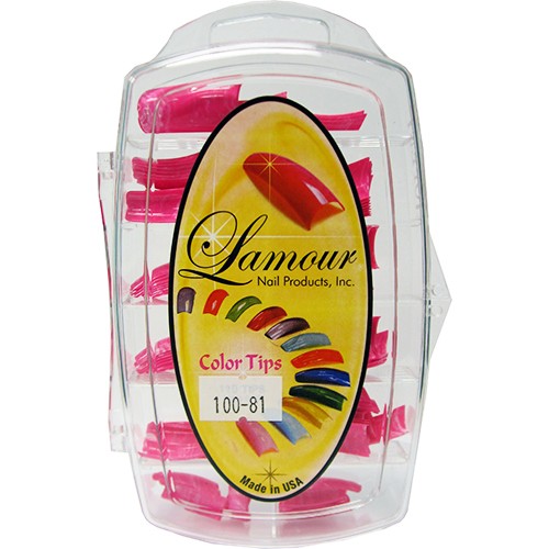 Lamour Marble Tips Hot Pink 100-81