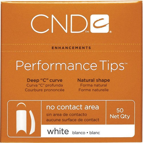 CND Performance Tips White 50 pk Size 7