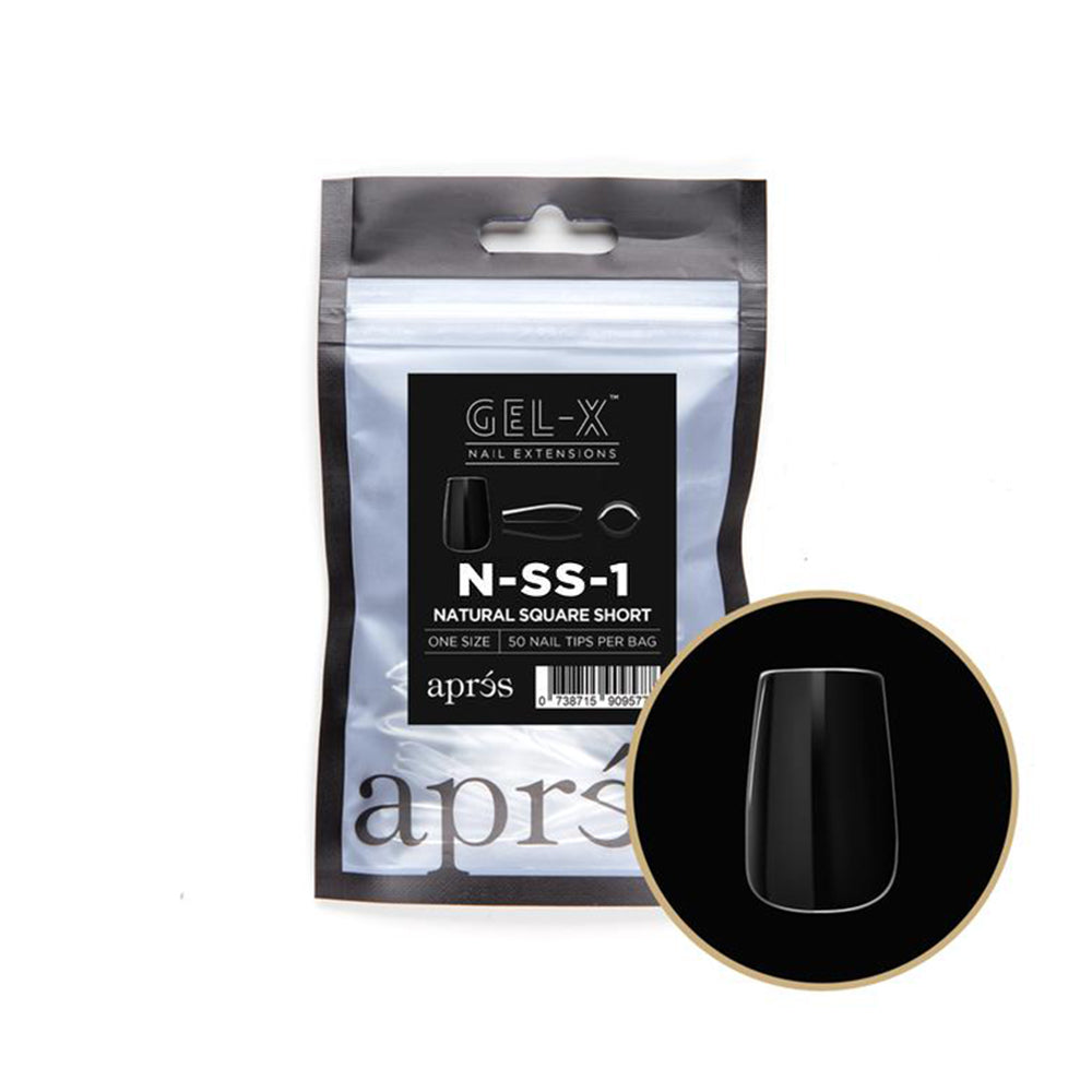 Apres Gel-X Individual Tips Natural Square Short 50PK NSS1