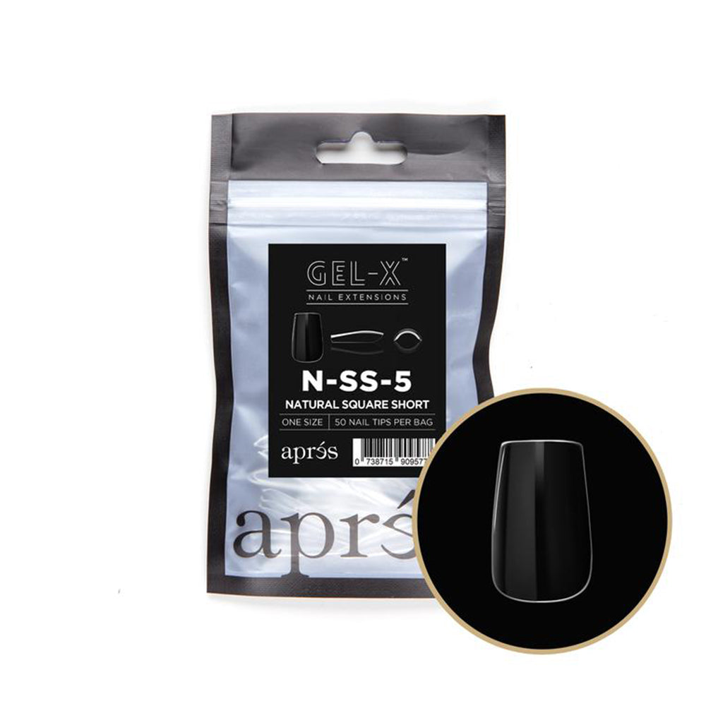 Apres Gel-X Tips Carré Naturel Court 50PC NSS5/90962