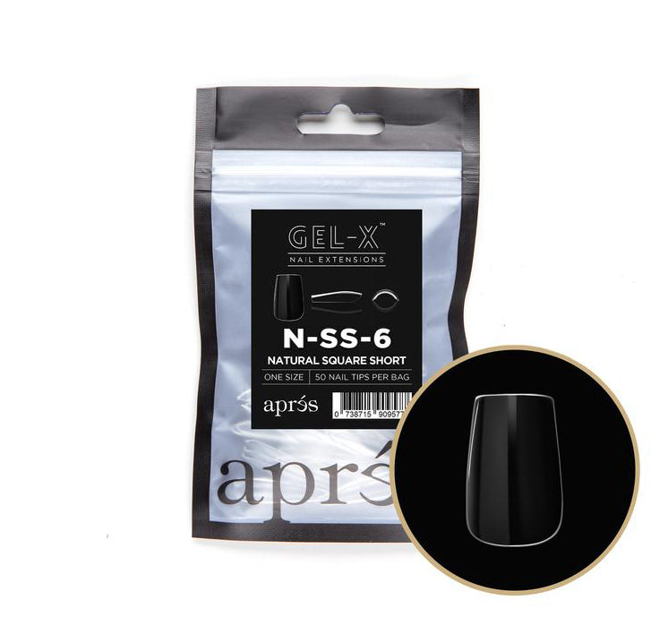 Apres Gel-X Tips Natural Square Short 50PK NSS6/90963