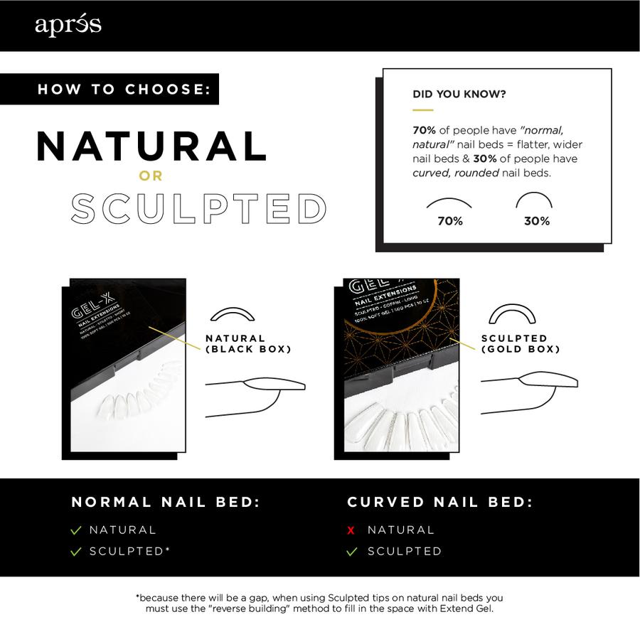 Móng úp Apres Gel-X Natural Square Short 50 cái NSS6/90963