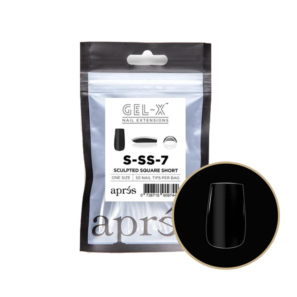 Apres Gel-X Embouts individuels sculptés carrés courts 50 pièces SSS7