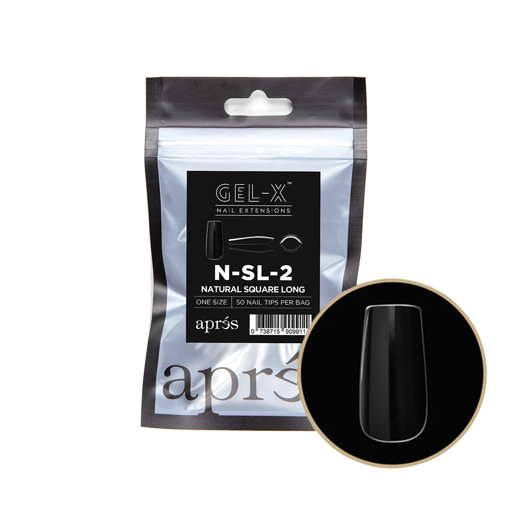 Móng Giả Apres Gel-X Natural Square Long 50PK NSL2