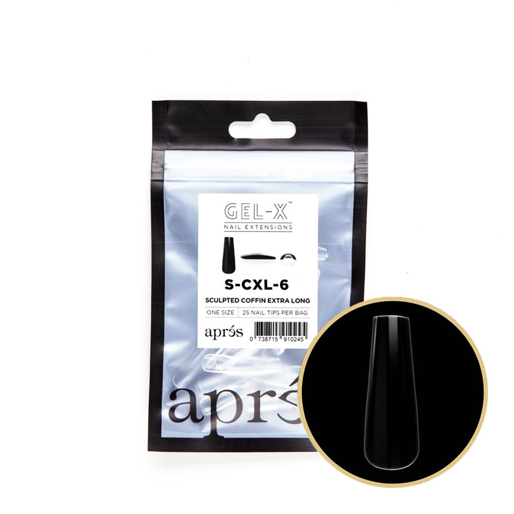 Apres Gel-X Tips Sculpted Coffin Extra Long 25PK SCXL6/10306