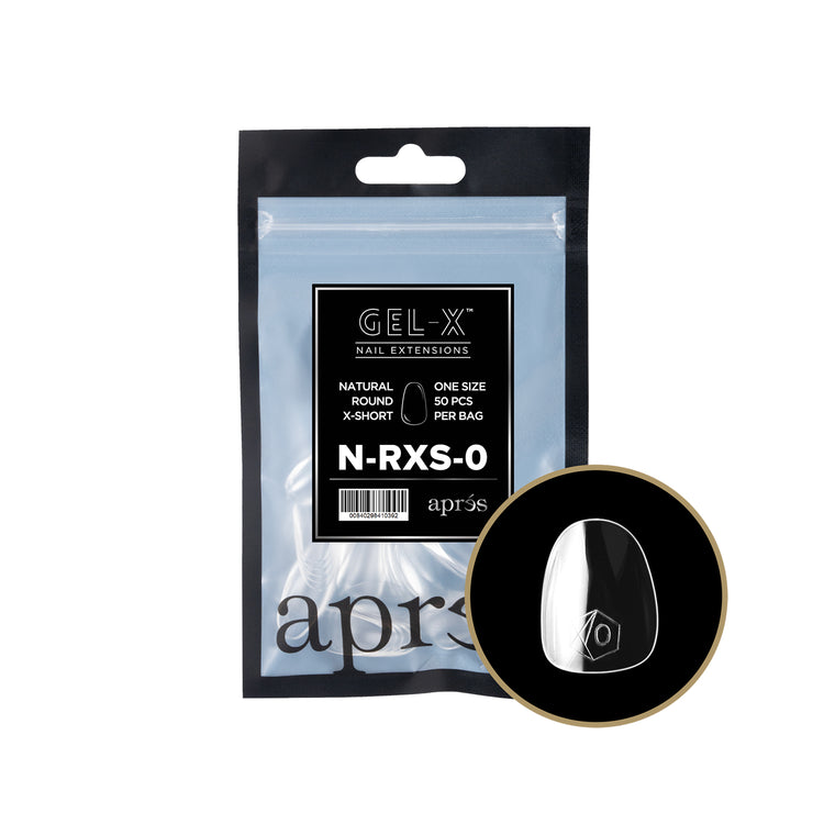Apres Gel-X Tips Natural Round X-Short Refill Bag NRXS0