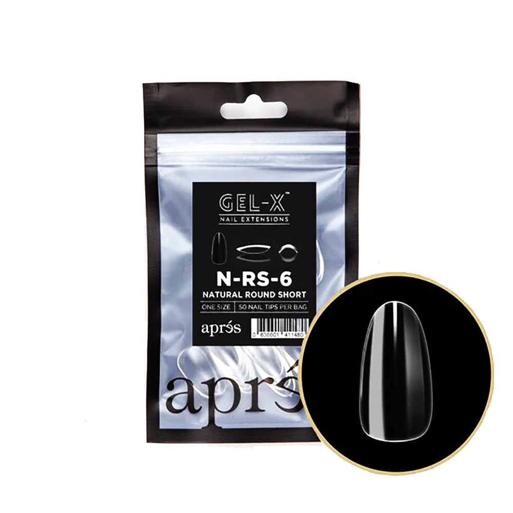 Apres Gel-X Tips Naturel Rond Court 50PC NRS6/97411