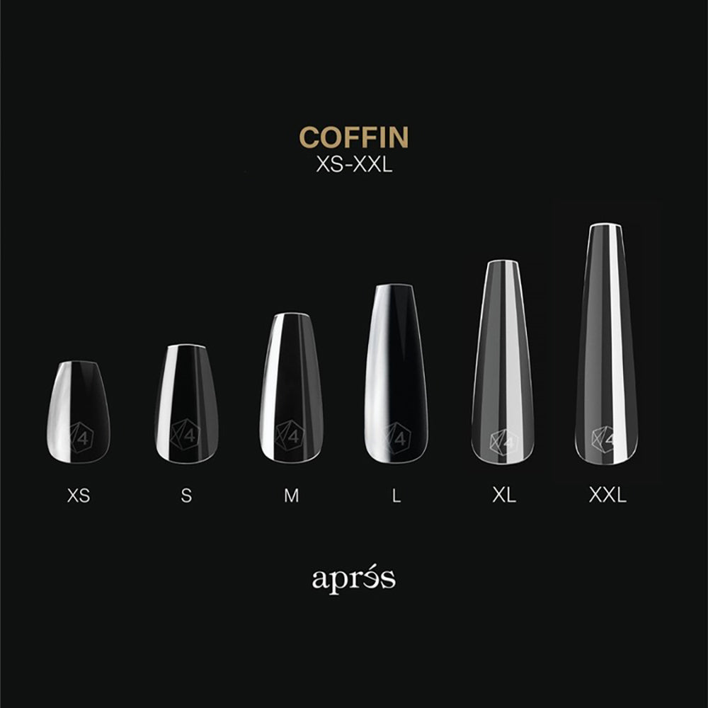 Apres Gel-X Soft Gel Tips Sculpted Coffin Short 280Pcs 11993