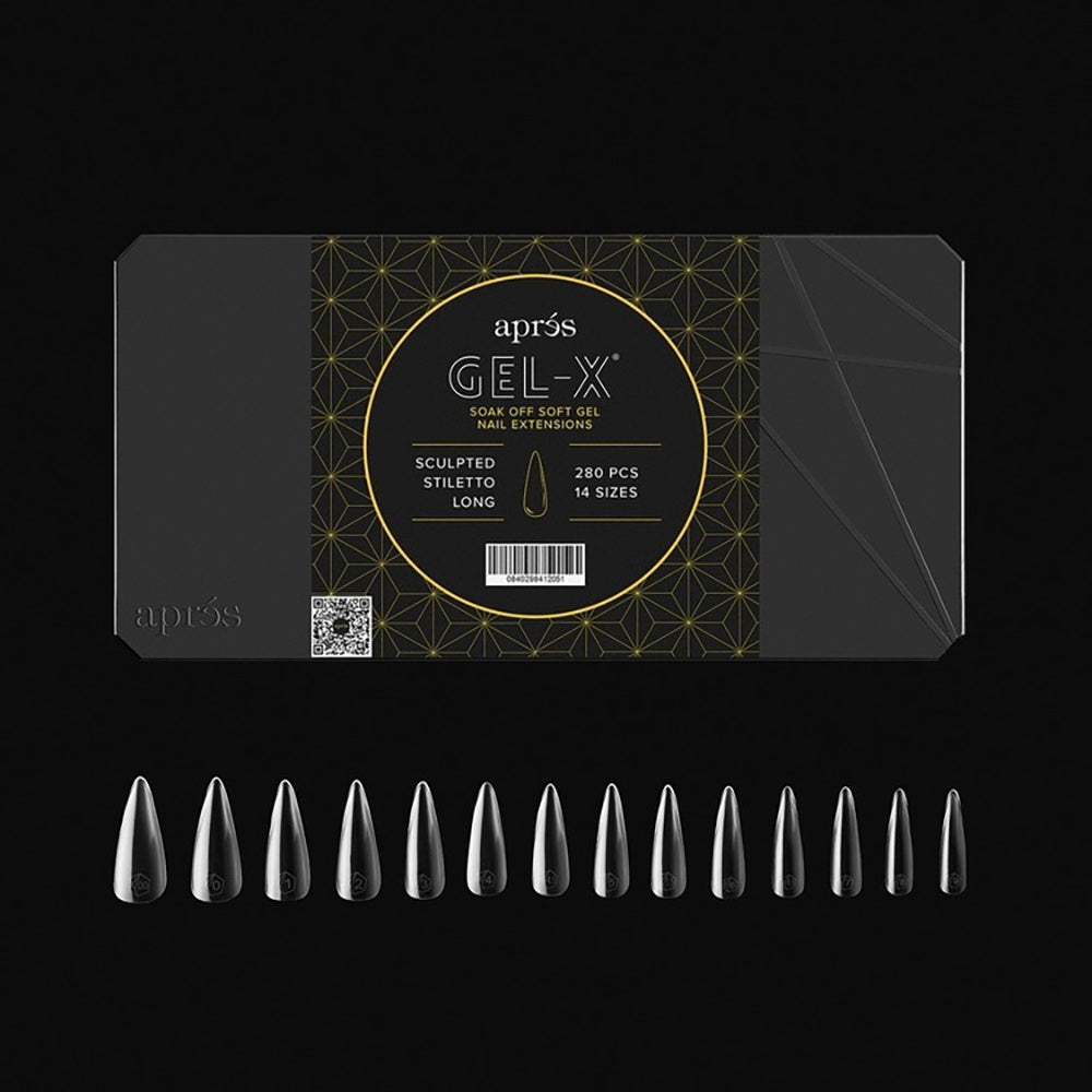 Apres Gel-X Soft Gel Tips Sculpted Stiletto Long 280Pcs12051