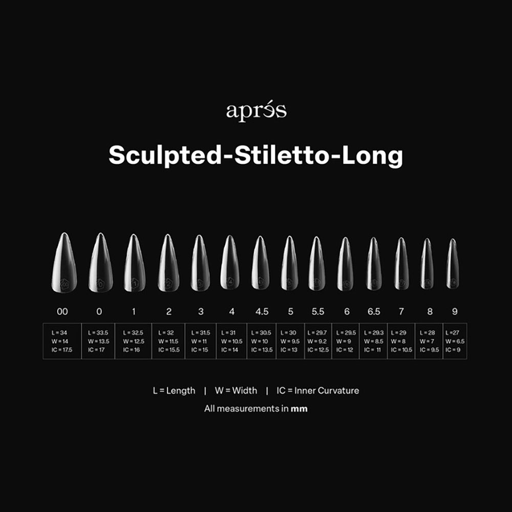 Apres Gel-X Soft Gel Tips Sculpted Stiletto Long 280Pcs12051