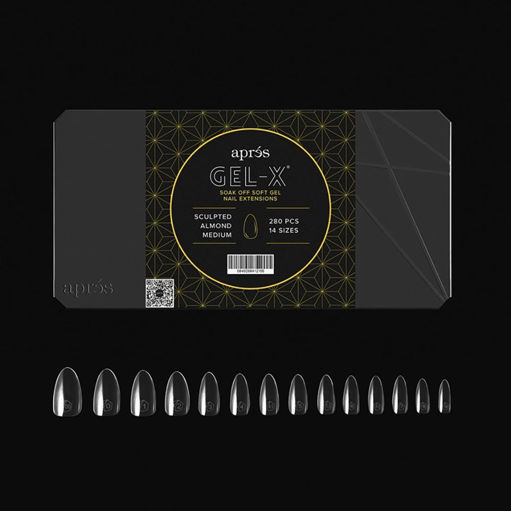 Apres Gel-X Soft Gel Tips Sculpted Almond Medium 280Pcs