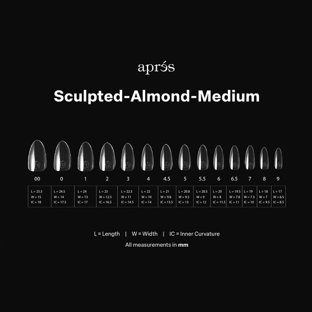 Apres Gel-X Embouts en gel souple Sculpted Amande Medium 280 pièces