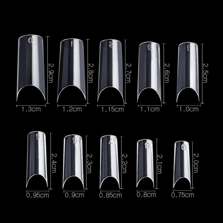 Cre8tion Nail Tips 500 pcs 10 Clear Straight 15147