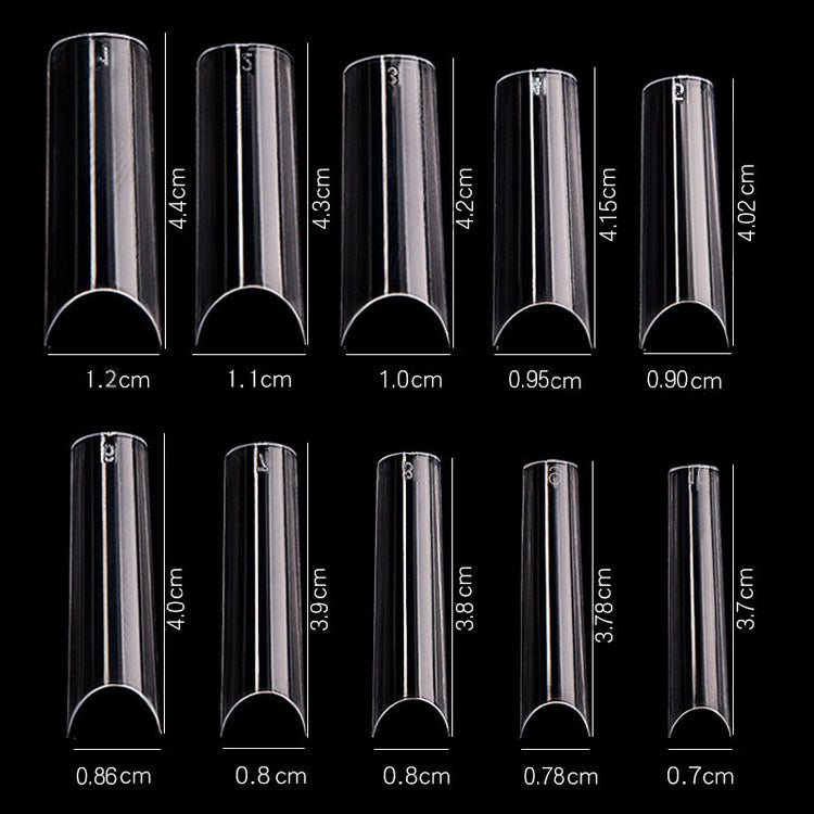 Cre8tion Nail Tips 500pcs 13 Clear Extra Long Straight 15207
