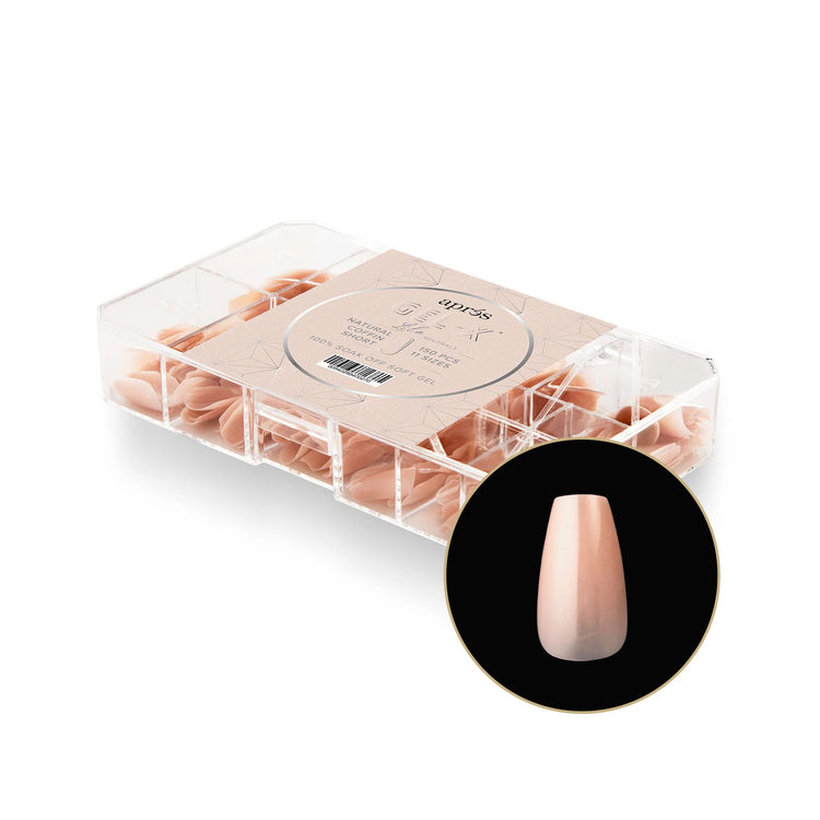 Apres Gel-X Lila Neutrals Natural Coffin Short 150PC 40027