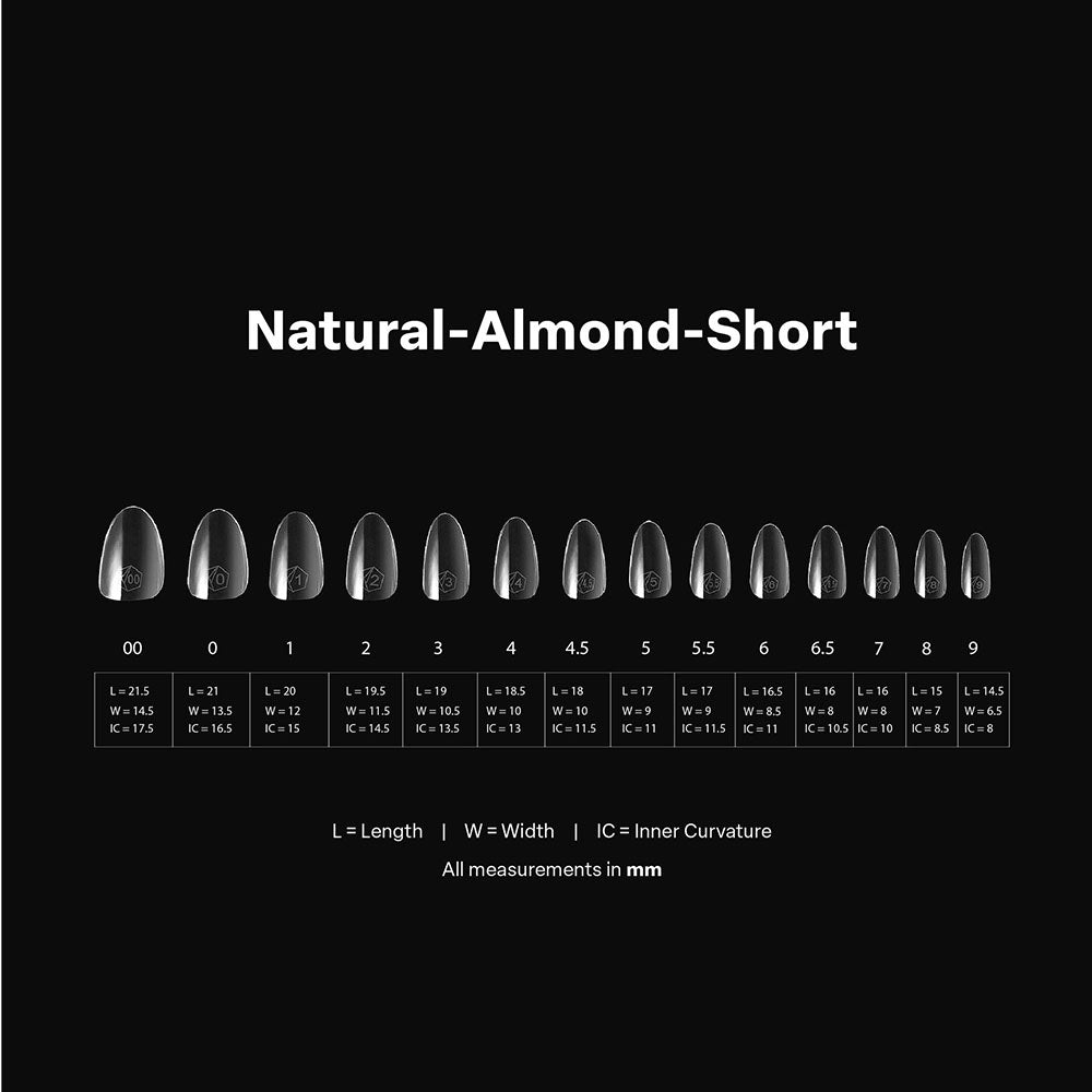 Móng úp Gel-X Apres Soft Gel Tips Natural Almond Short 600 móng 40084