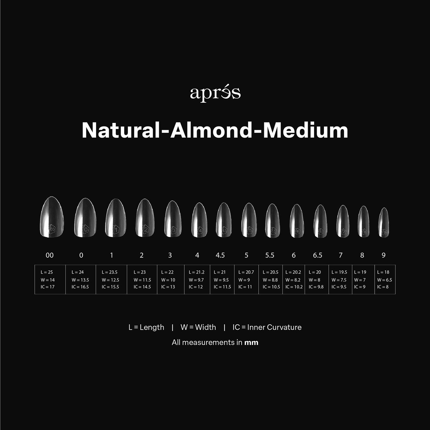 Apres Gel-X Soft Gel Tips Natural Almond Medium 600 pcs