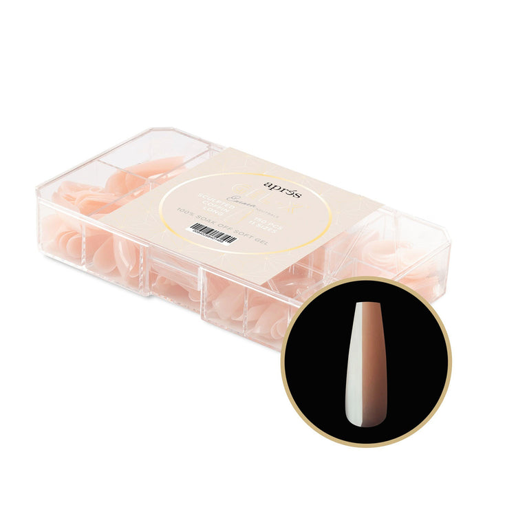 Apres Neutrals Gel-X Emma Sculpted Coffin Long 40146