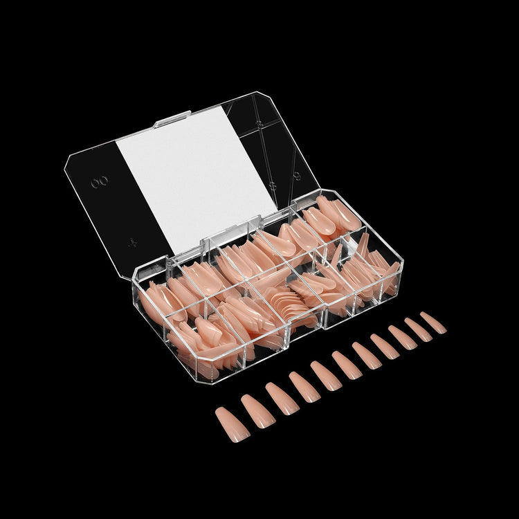 Apres Neutrals Gel-X Emma Sculpted Coffin Long 40146