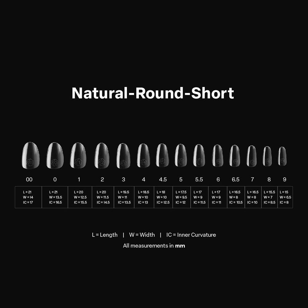 Apres Gel-X Soft Gel Tips Natural Round Short 600Pcs 40153