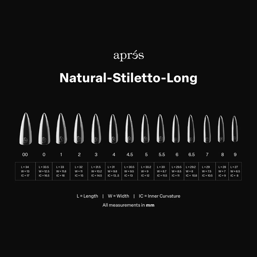 Apres Gel-X Tips Natural Stiletto Long 600Pcs APGX-N-STL-2.0