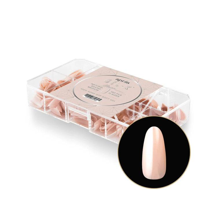 Apres Gel-X Maisie Neutrals Natural Round Medium 150PC 40196