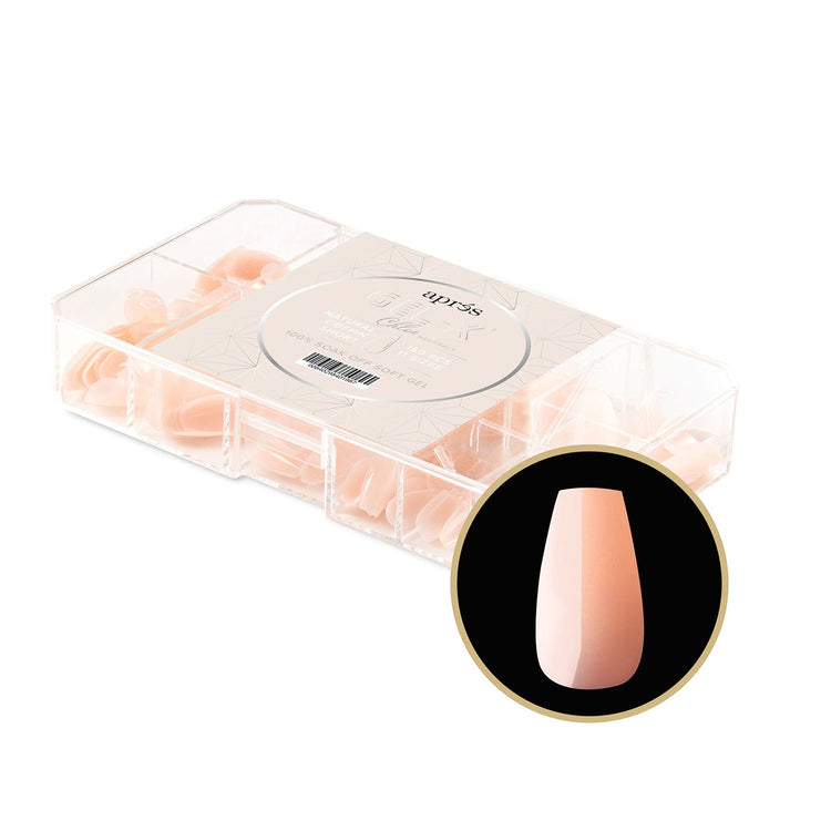 Apres Neutrals Gel-X Chloe Natural Coffin Short 40198