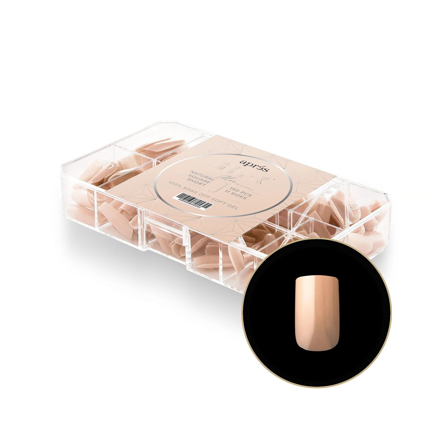 Apres Gel-X Alex Neutrals Natural Square Short 150PC 40224