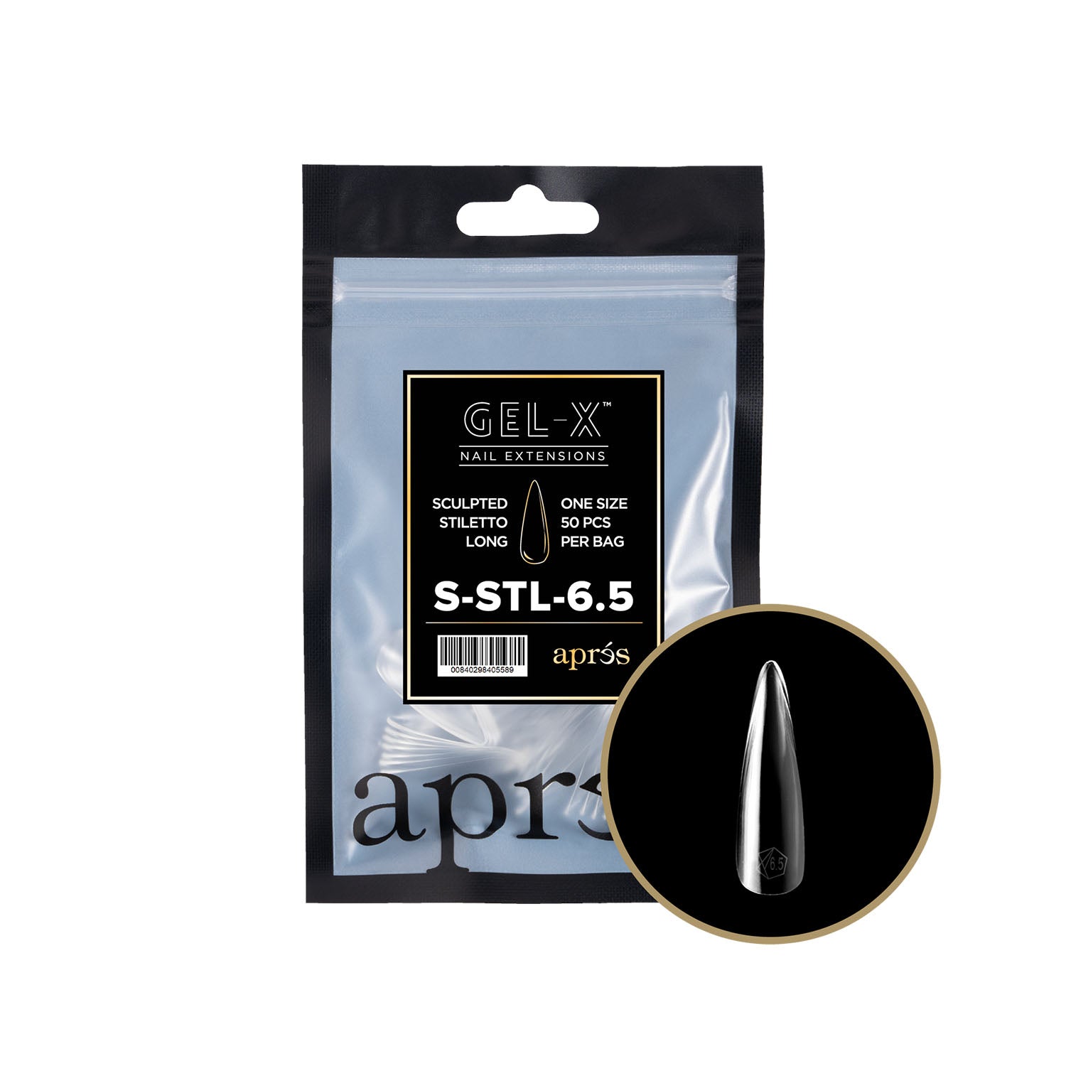 Apres Gel-X Tips Sculpted Stiletto Long Refill Bag SSTL6.5