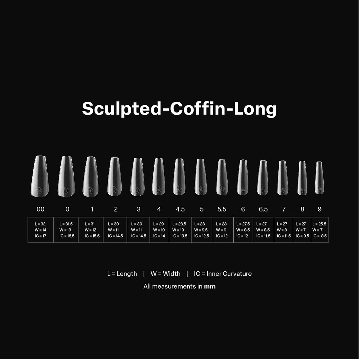 Apres Gel-X Individual Tips Sculpted Coffin Long 50PK SCL5.5