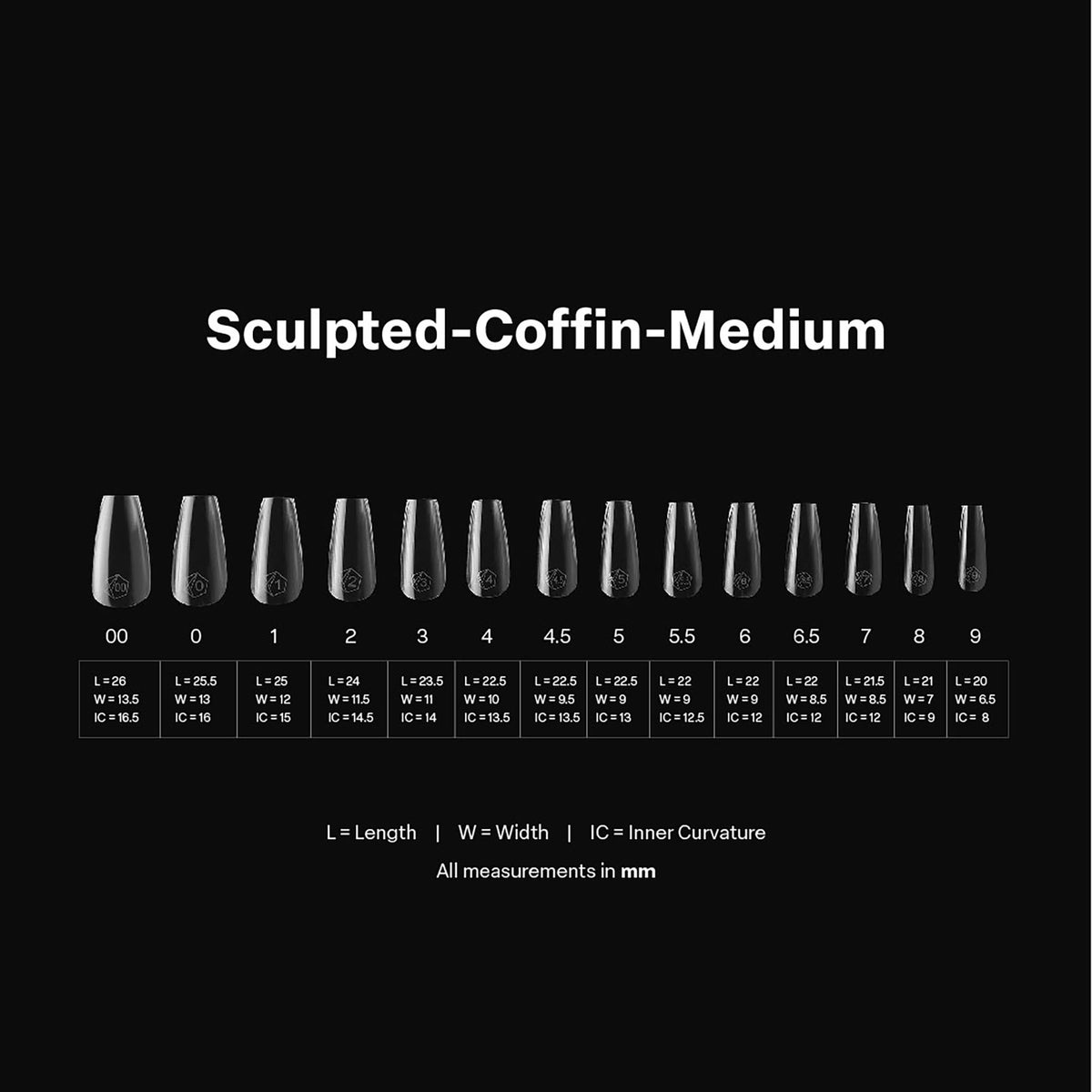 Apres Gel-X Tips Sculpted Coffin Medium 50PK SCM4.5 40684