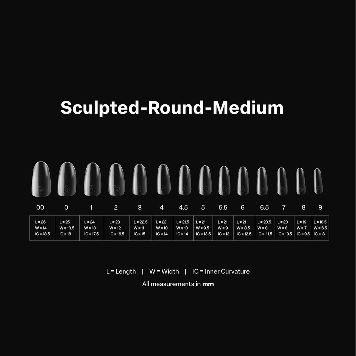 Apres Gel-X Tips Sculpted Round Medium 50PK SRM4.5 40698