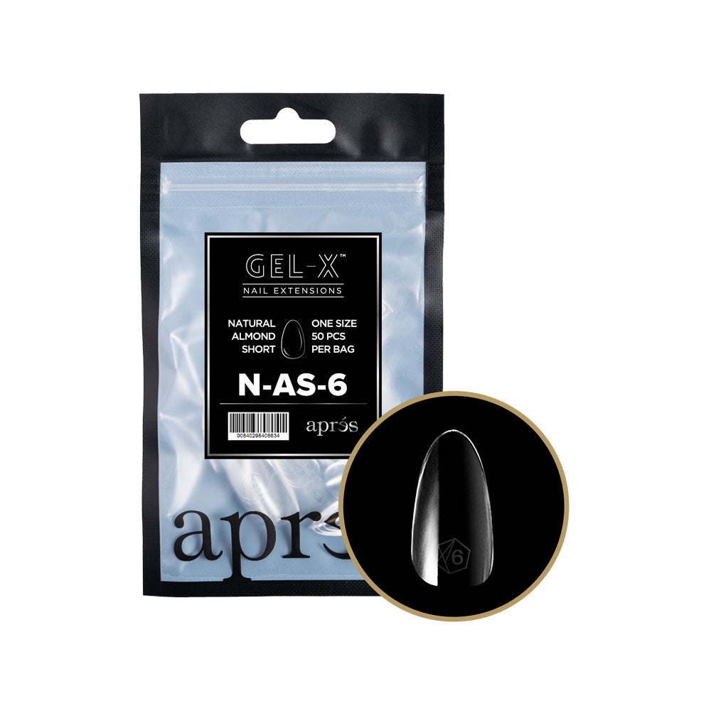 Apres Gel-X Soft Gel Tips Natural Almond Short 50 Cái N-AS-6