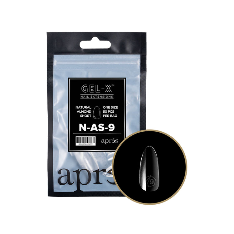 Apres Gel-X Soft Gel Tips Natural Almond Short 50Pcs N-AS-9