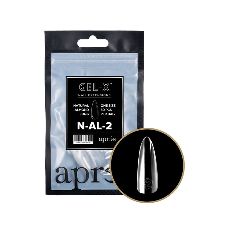 Apres Gel-X Soft Gel Tips Natural Almond Long Refill N-AL-2