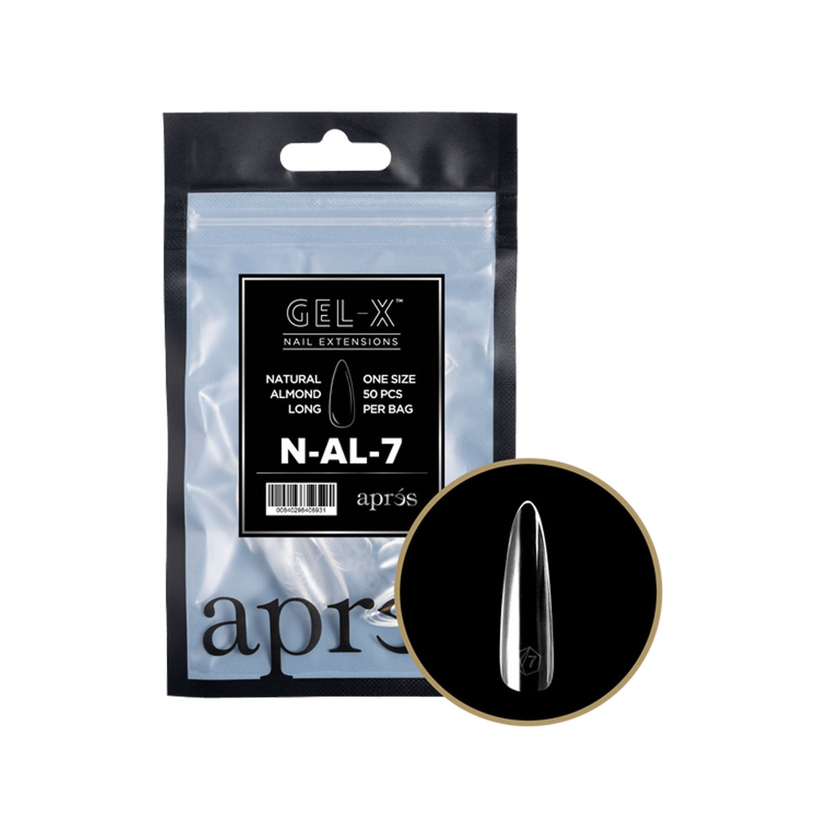 Apres Gel-X Embouts en Gel Souple Natural Almond Long Recharge N-AL-7