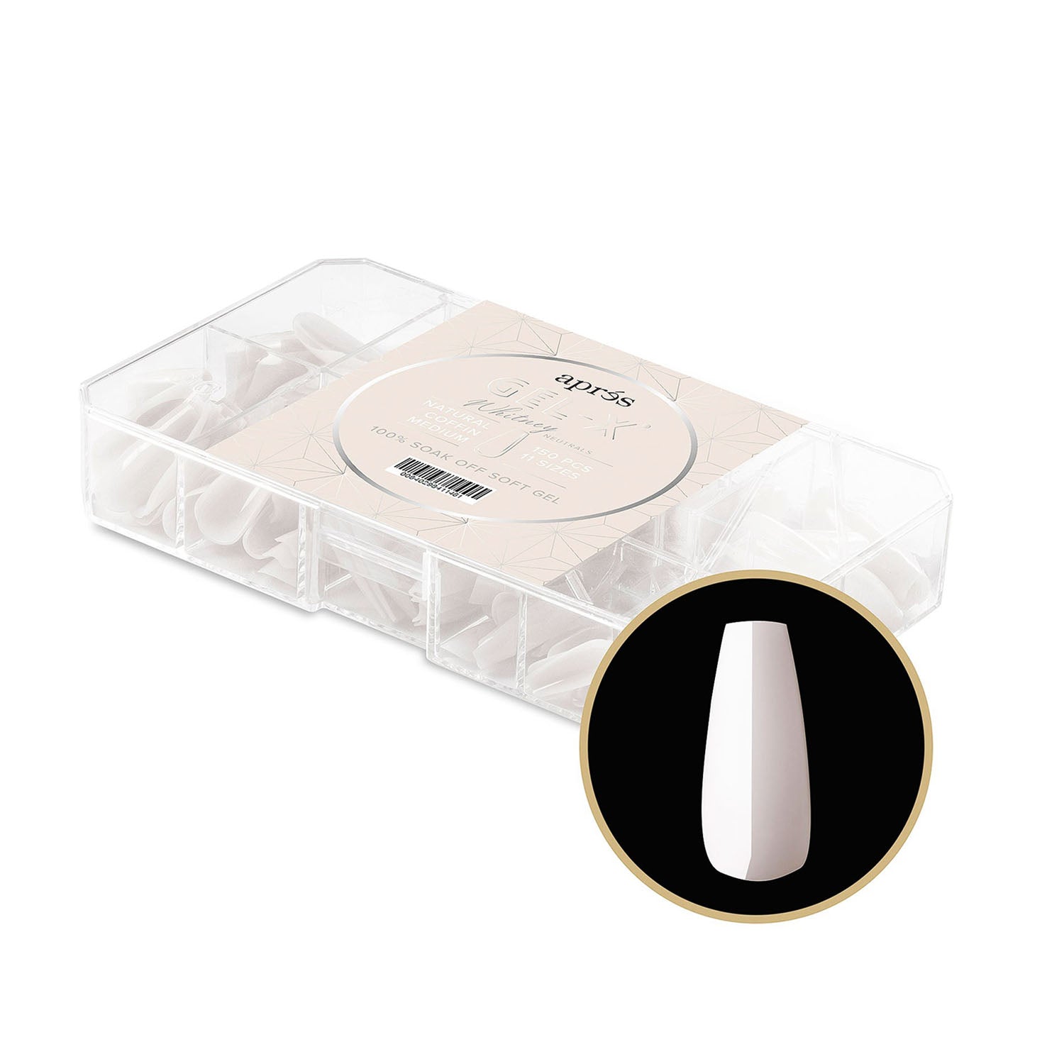 Apres Neutrals Gel-X Whitney Natural Coffin Medium 41148