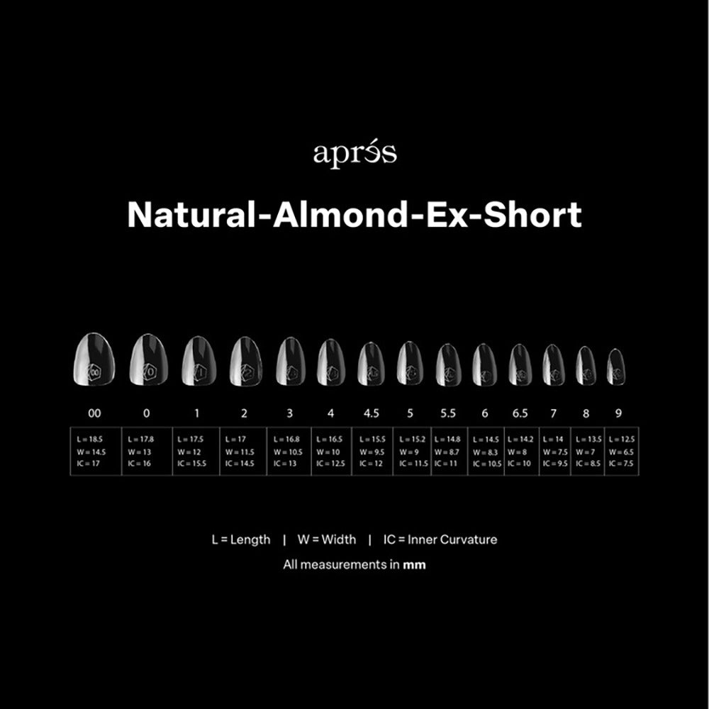 Apres Gel-X Embouts en gel souple Natural Almond X-Court 280 Pièces41176
