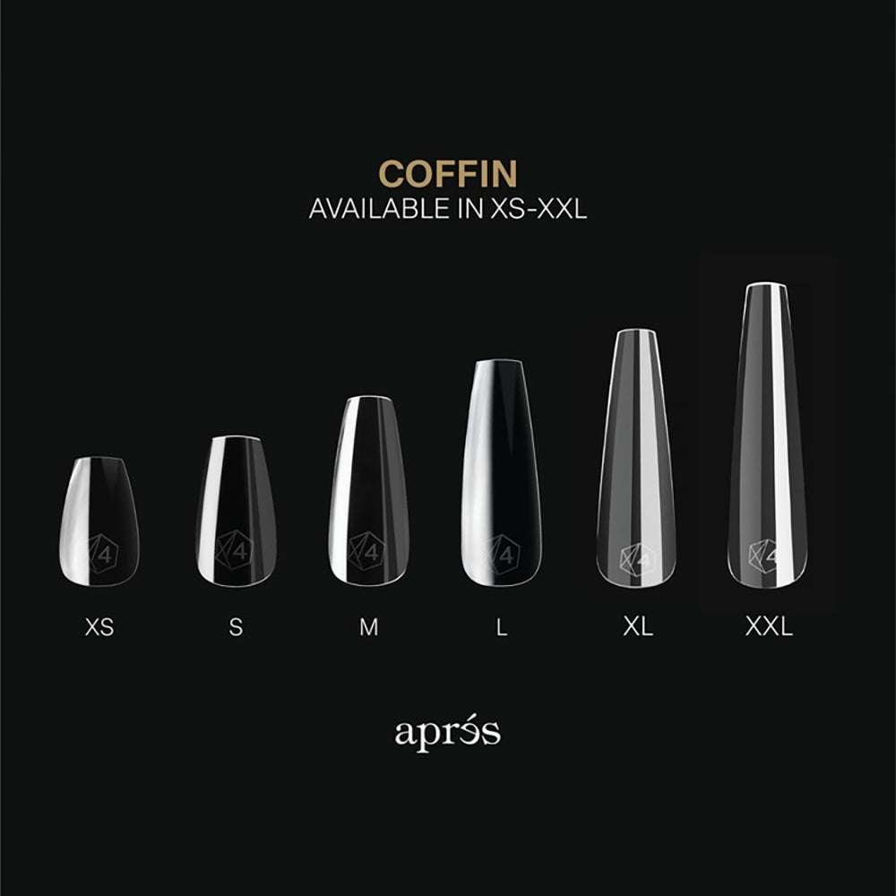Apres Gel-X Soft Gel Tips Natural Coffin Short 280Pcs 41186