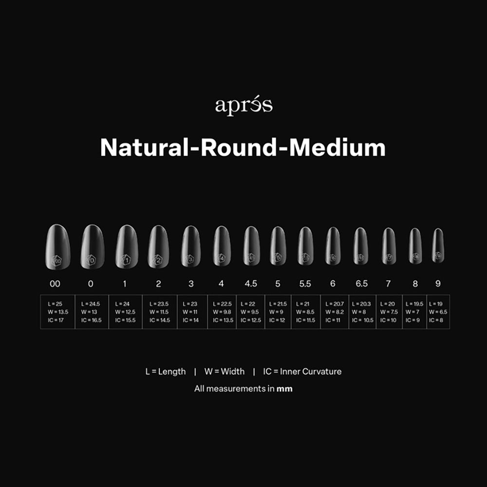 Apres Gel-X Soft Gel Tips Natural Round Medium 280 pièces 41190