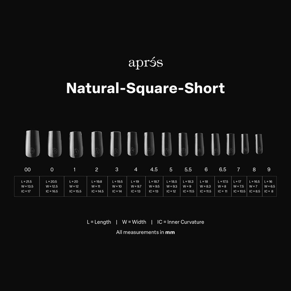 Apres Gel-X Embouts en Gel Souple Carré Naturel Court 280 Pièces 41191