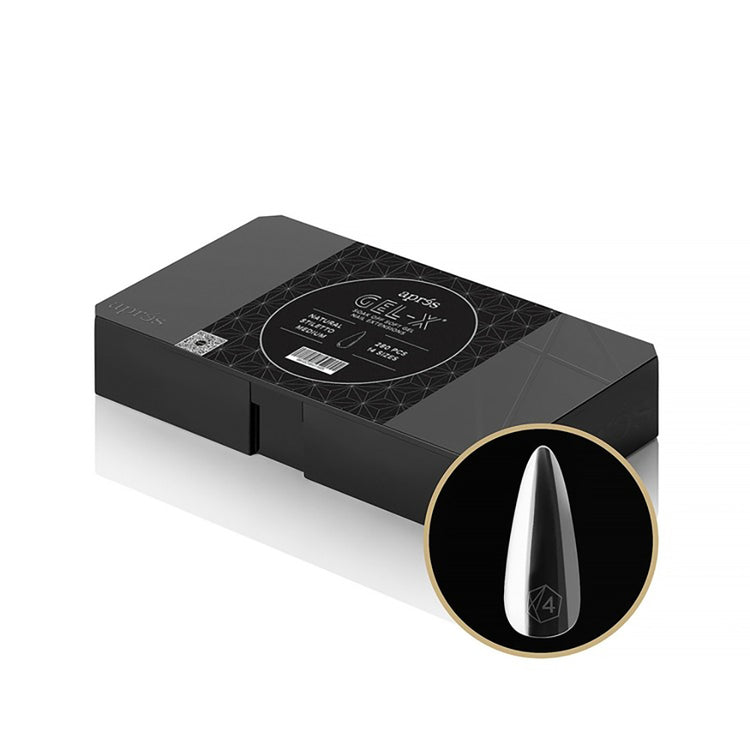Apres Gel-X Soft Gel Tips Natural Stiletto Medium 280Pcs