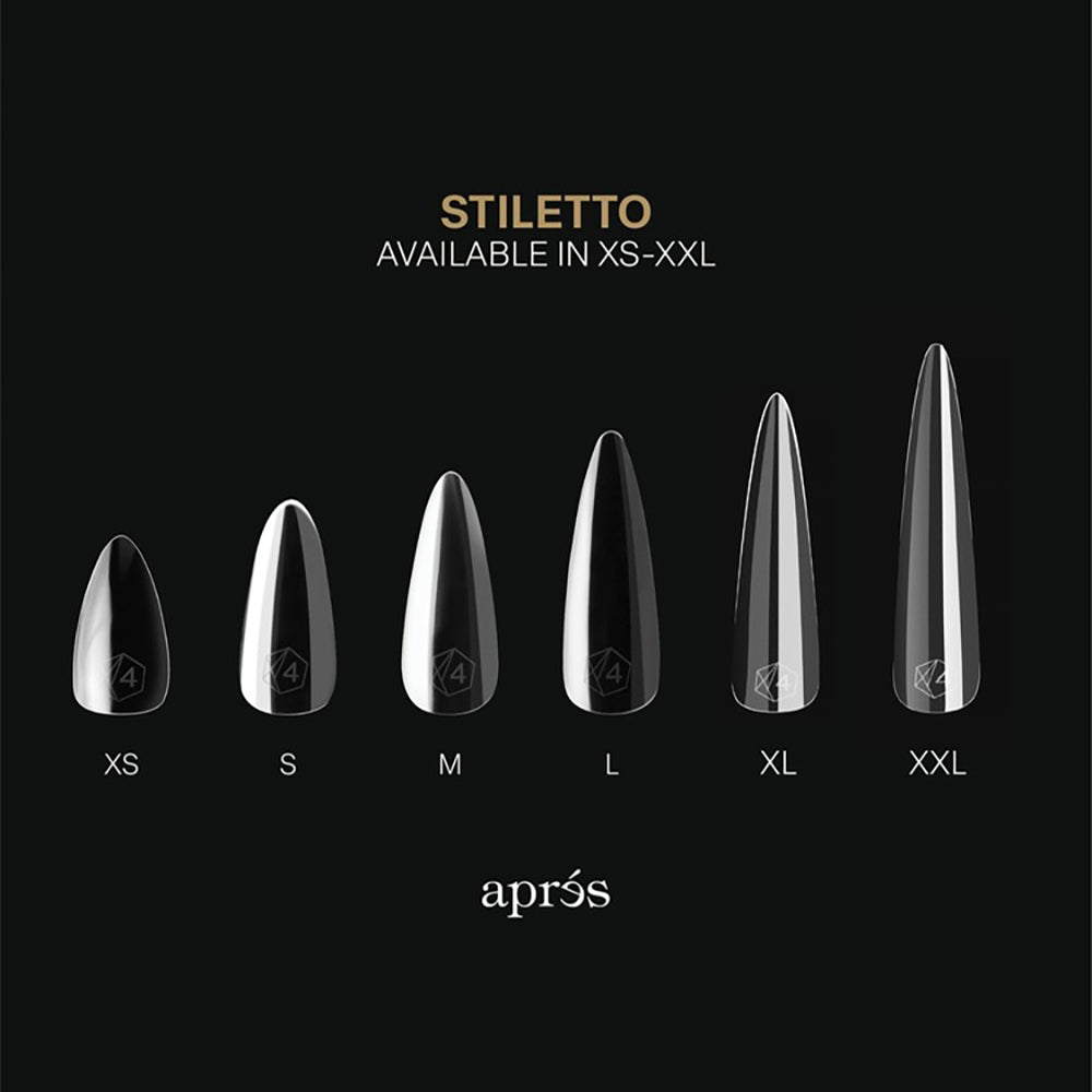 Apres Gel-X Soft Gel Tips Natural Stiletto Medium 280Pcs