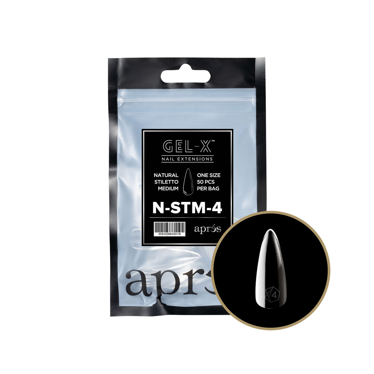 Túi Đựng Móng Gel-X Refill Apres Natural Stiletto Medium NSTM4