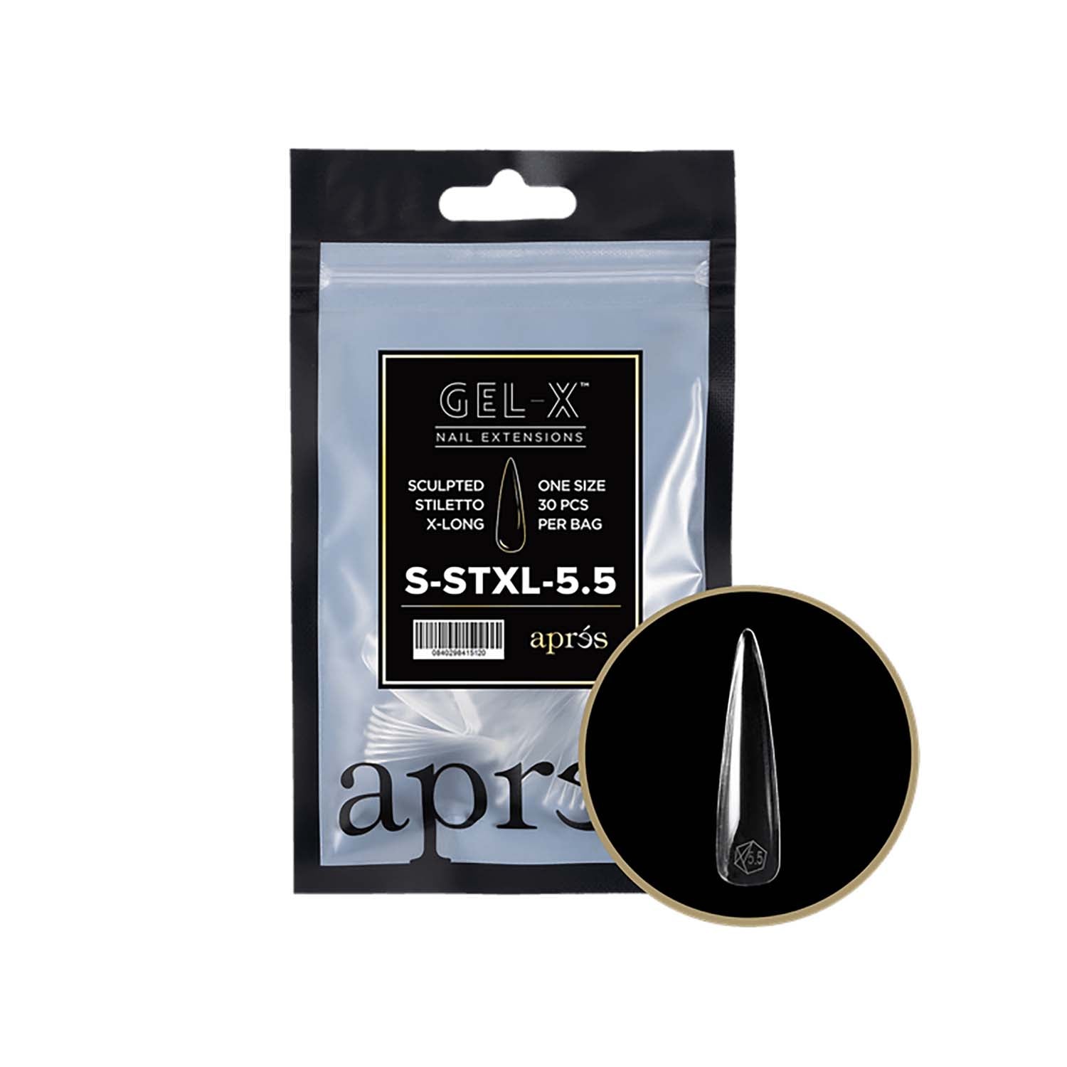 Apres Gel-X Sculpted Stiletto X-Long 30PK SSTXL5.5 41512